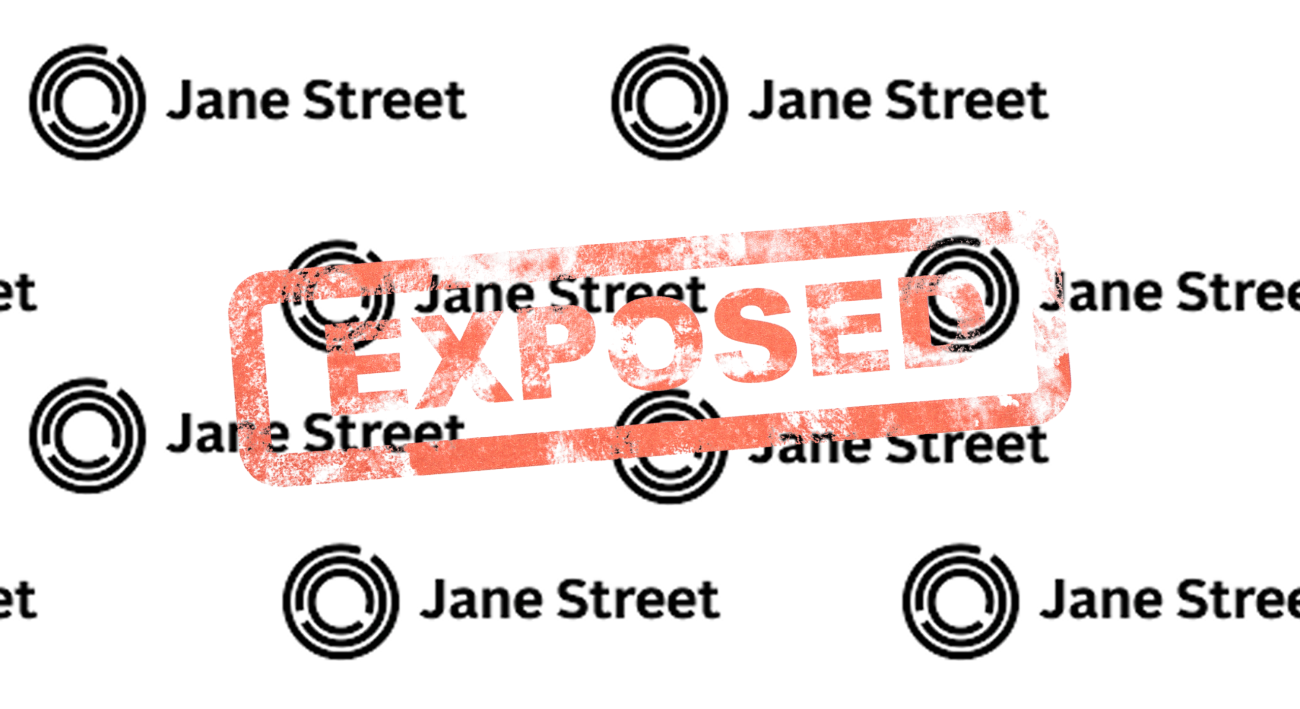 Jane Street logo with EXPOSED stamp – SEBI investigation on market manipulation in Indian banking stocks