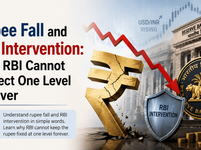 Indian rupee fall and RBI Intervention: Why RBI Cannot Protect Indian rupee at One Level Forever